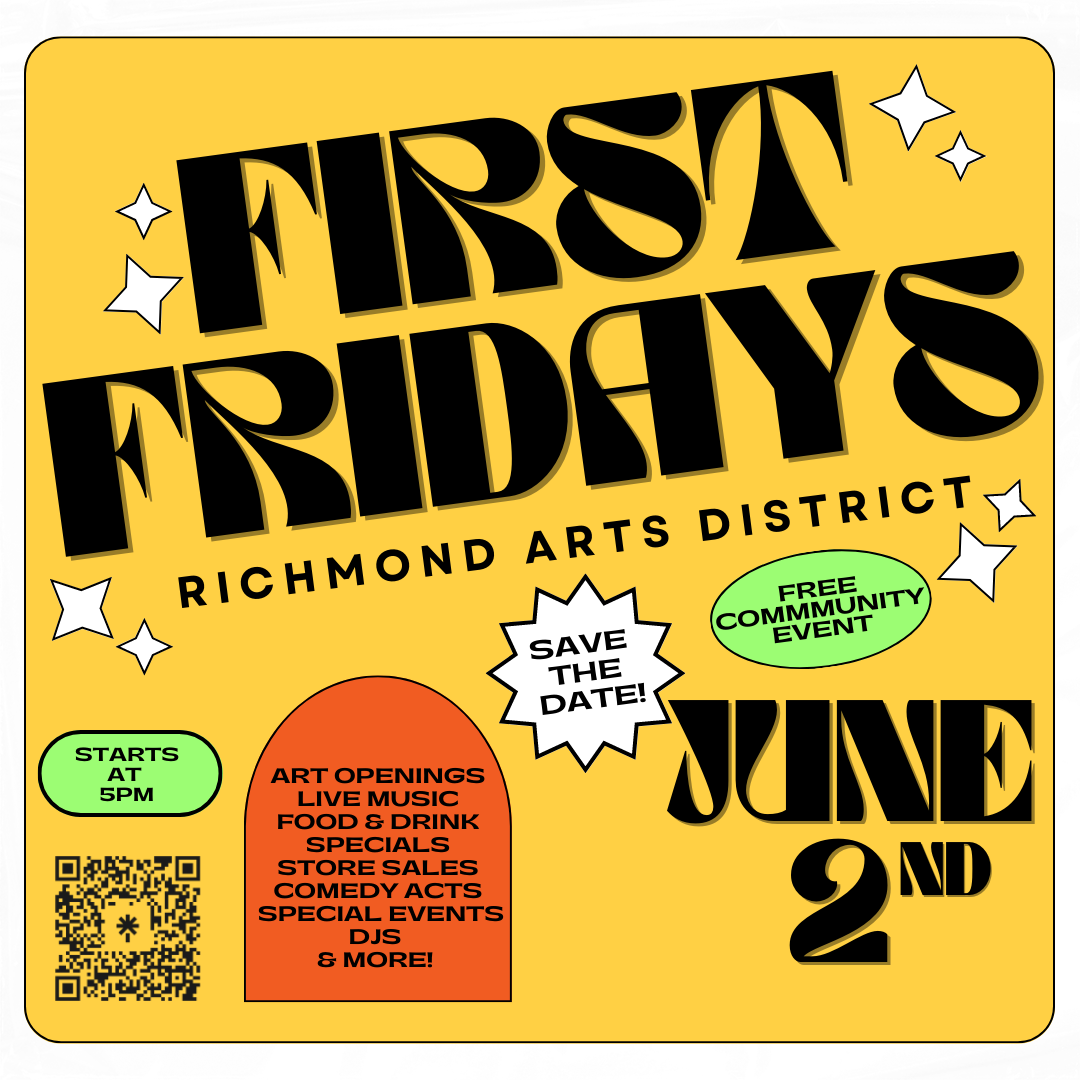 June First Fridays in the Richmond Arts District Event Flyer